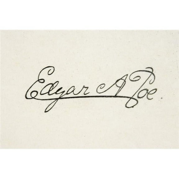 Signature of Edgar Allan Poe 1809 To 1849 American Writer Poster Print - 17 x 11