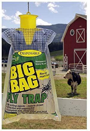 3 Pack RESCUE Big Bag Disposable House Stable Fly Catcher Trap BFTD-DB12 