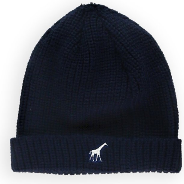 LRG Gorro tejido con diseño de jirafa para hombre, azul, talla única