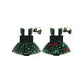 thumbnail image 2 of Miaouyo Infant Baby Girl Christmas Outfit 0 3 6 9 12 18 Months Sleeveless Stars Bows Tulle Patchwork Romper Dress with Hairband, 2 of 9