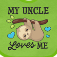 thumbnail image 4 of Inktastic My Uncle Loves Me with Sloth and Hearts Boys or Girls Baby Bib, 4 of 4
