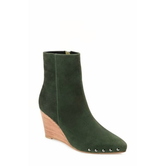 Journee Collection Women's Reeya Wedge Heel Ankle Booties 7.5 Olive