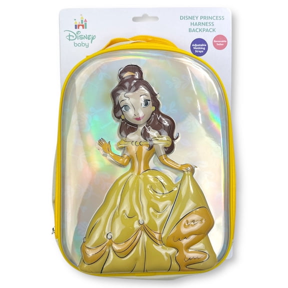 BELLE 3D Mold Mini Polyester Backpack with Harness, Removable Tether, Yellow
