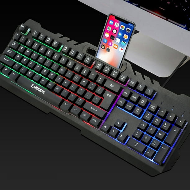 Mechanical Feeling Gaming Keyboard 104 Keys Waterproof Gaming Keyboard 