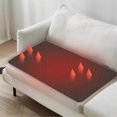thumbnail image 3 of 4 Heated Areas Heated Warming Seat Cushion Portable Heated Chair Cushion 3 Adjustable Temperature Type C/USB Charging for Winter zd-Navy blue-45CM*90CM, 3 of 5