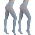 thumbnail image 4 of 2 Pairs Women's Solid Color Tights 80D, Soft Opaque Microfiber Tights, 4 of 4