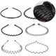 thumbnail image 3 of 6 Pack Headbands Men\'s Metal Hair Ties Women\'s Hair Ties Grooming Treatment, 3 of 4