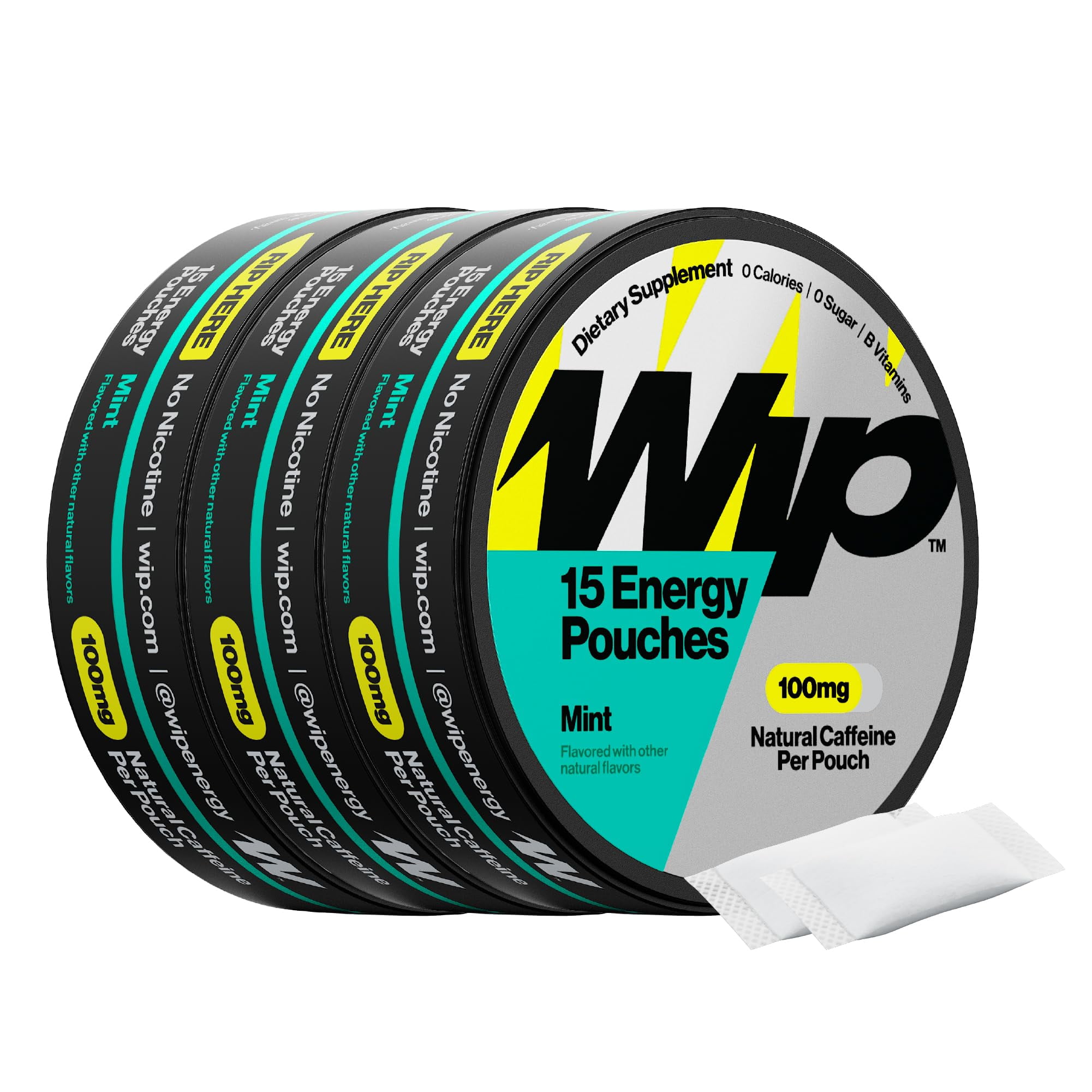 Wip Energy Pouches | 100mg Natural Caffeine | Vitamins and