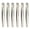 Light Golden 6pcs, variant on Premium Round Head Tweezers for Eyebrow & Facial Hair Removal Seamless Clips Short Hair Precision Beard Clip
