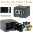thumbnail image 3 of LOCKSWORTH 0.2 Cubic Feet Electronic Digital Safe Box, Steel Money Safe Box for Home with Fireproof Money Bag for Cash Safe Hidden, Gray, 3 of 7