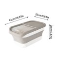 thumbnail image 2 of Pet Food Storage Bin White, Pet Food Storage Container Collapsible Dog Food Container With Sliding Lid Cat Food Storage, 2 of 4