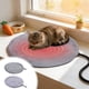 thumbnail image 1 of Almohadilla térmica para mascotas a temperatura ajustable | Alfombra calefactable interior para perro y gato | Protección segura contra el sobrecalentamiento | Poliéster gris suave | 110V, 1 of 6