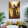 thumbnail image 6 of Christian Wall Art Archangel Michael Canvas Painting Print Bible Story Picture Poster Art Poster Canvas Painting Decor Wall Print Photo Gifts Home Modern Decorative Posters 16x24inch(40x60cm), 6 of 6