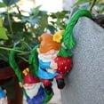 thumbnail image 7 of Funny Garden Gnome Decorations - Cute Hanging Dwarf Ornaments for Flower Pots, Outdoor Resin Statues to Attract Birds, Durable Weatherproof Yard Art for Balcony & Garden Decor, 7 of 7