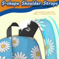 thumbnail image 3 of Daisy Pioneer Flower Blue Pattern 17" Waterproof Oxford School Backpacks for Teens, S-Shape Padded Straps, for School, Travel, Hiking, Camping, 3 of 3