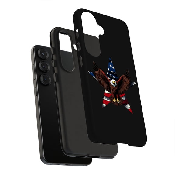 For Samsung Galaxy S10, Dual-Layer, Patriotic Eagle Print, USA