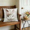 thumbnail image 6 of HuiXinOu Easter Pillowcase 17.71 Inch Plush Horse Embroidered Decorative Pillow Cover for Sofa Bedroom Living Room Home Decor, 6 of 6