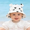 thumbnail image 6 of WUANDIXFA Baby Boy Girl Bear Ears Fisherman Hat Sun Hat Beach Cap Newborn Baby Shower Gift,Light Gray,3-12 Months, 6 of 6