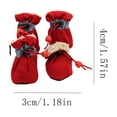 thumbnail image 3 of Dog Shoes Dog Boots & Paw Protector，Anti-Slip Sole Winter Dog Booties with Reflective Straps Dog for Small Medium Dogs 1.18*1.57 Inch Red, 3 of 6