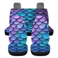 thumbnail image 5 of Binienty Blue Fish Scale Car Seat Covers Full Set, Automotive Seat Covers Accessories, Breathable Front Car Seat Cover Pack of 4 Car Seat Protector Cushion Pad Mat Easy to Install, 5 of 6