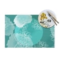 thumbnail image 4 of YFYANG Washable Heat-Resistant Placemats, 70% PVC/30% Polyester, Green Floral Textures Kitchen Table Mat, 12" x 18" 4 Pcs, 4 of 6