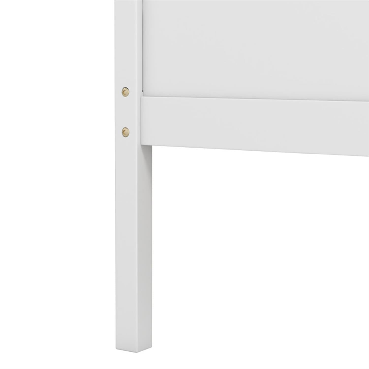 Demi Bonn Twin House Bed Frames with 2 Storage Drawers and Roof & Fence Rails, Modern Platform Bed Frames for Teens, White