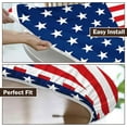 thumbnail image 6 of Patriotic Round Fitted Tablecloth with Elastic Edge,Water-Resistant 4th of July American Flag Memorial Day Table Cover for 40-44" Found Tables Red White Blue Star Table Cloth for Outdoor,Patio, 6 of 6