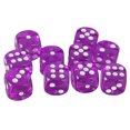 thumbnail image 2 of Paquete De 10 Dados Acrílicos D6 De Seis Caras Para Accesorios De Juegos De Mesa D&D TRPG Sunnimix Juego de roles de dados de seis caras, 2 of 7