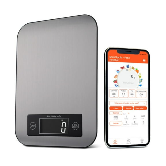 Stainless steel intelligent precision kitchen electronic scale food baking digital nutrition scale home hand brewing coffee scale,5kg