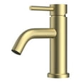 thumbnail image 4 of Camile Single Handle Lavatory Faucet With Drain Kit Included In Brushed Gold, 4 of 7