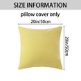 thumbnail image 5 of REGALWOVEN Uxcell Pack of 2 Chenille Throw Pillow Covers, Modern Solid Cushion Covers for Couch Sofa Home Yellow 20" x 20", 5 of 6