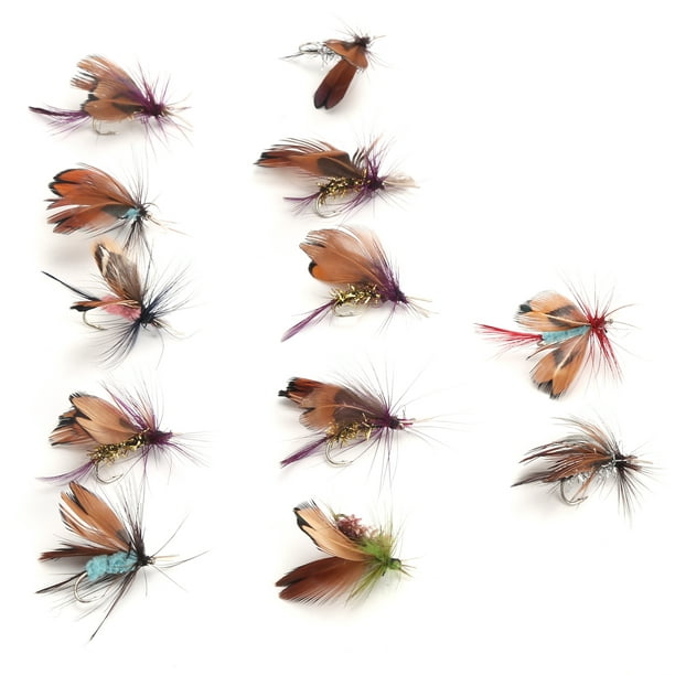 12 Pcs Fly Fishing Lure Simulation Moth Butterflies Insect Water