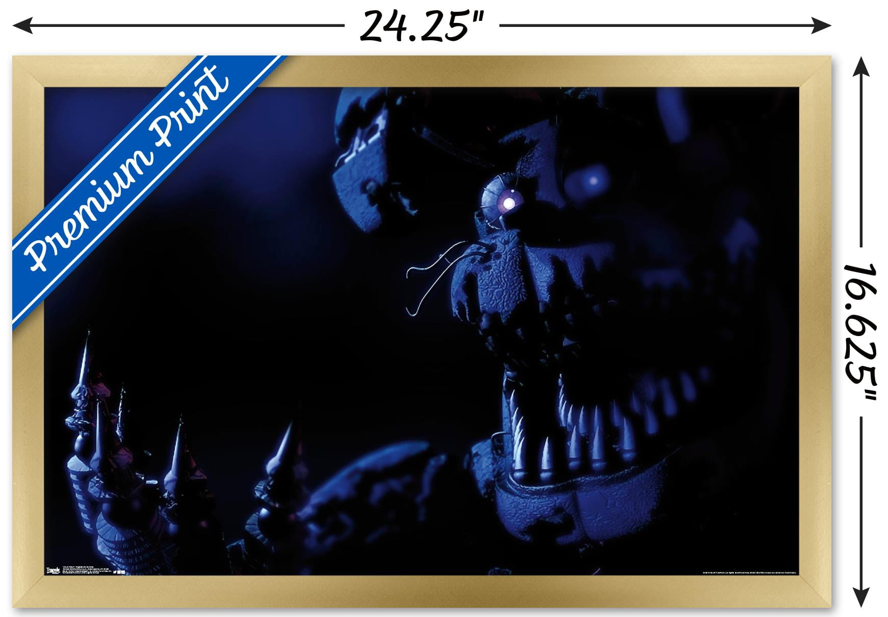Five Nights at Freddy's - Nightmare Bonnie Wall Poster, 14.725" x 22.375", Framed