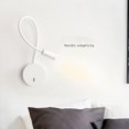 thumbnail image 3 of Lámpara de lectura de pared blanca de 3 W, lámpara de escritorio con cuello flexible y ajustable de aluminio, lámpara de noche con interruptor LED, cuidado de los ojos, 3 of 5