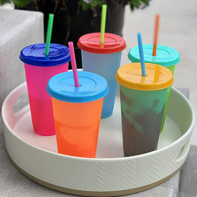 Color-Changing Tumbler Cups W/ Lids & Straws 3-Count, Five Below