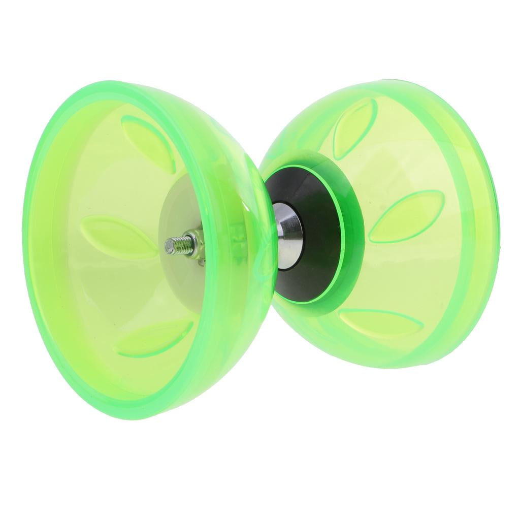 Dualoai 3Ball Bearing Pro Diabolo Set + Metal Diabolo Handsticks + String 13cm Green