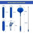 thumbnail image 6 of JFengqi Microfiber Feather Duster, 6pcs Washable Cobweb Dusters with 100” Extension Long Pole Cleaning Kit, Bendable Telescopic Duster for Ceiling Fan, Blinds, Furniture, Cars, 6 of 6