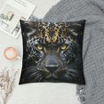 thumbnail image 2 of SHERONV Leopard Graphic Decorative Throw Pillow Cover for Home Couch Living Room Bed Sofa - Short Plush Material - 1PC 18x18in, 2 of 5