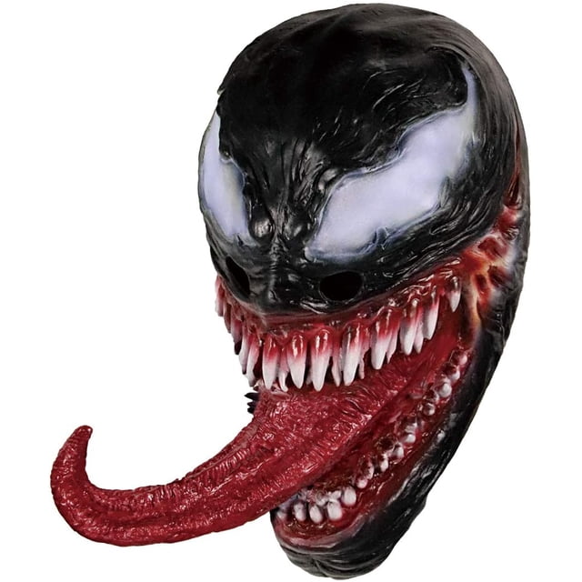 Máscara de veneno Máscara de látex que juega el papel de lengua larga juega accesorios de disfraces de películas navideñas