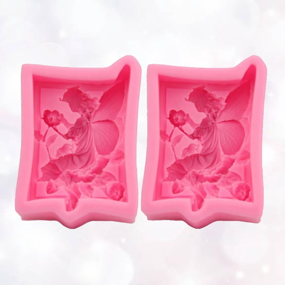 FONDOTIN 2-Piece Flower Fairy Cake Mold Set, Non-Stick Bakeware for Home Bakers and Cake Decorating