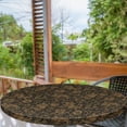thumbnail image 2 of Ambesonne Paisley Themed Fitted Round Tablecloth, Boho Damask Grunge, 36"- 40" Diameter, Charcoal Grey and Dark Khaki, 2 of 5