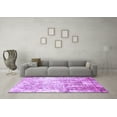 thumbnail image 3 of Ahgly Company Indoor Square Abstract Purple Modern Area Rugs, 5' Square, 3 of 4
