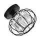 thumbnail image 4 of Pantalla de lámpara de techo con forma de farol negro, para pasillo, sala de estar, 4 of 10