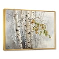 thumbnail image 2 of Designart "Soft Birch Wood Charm II" Tree Birch Floater Framed Wall Art Living Room, 2 of 5