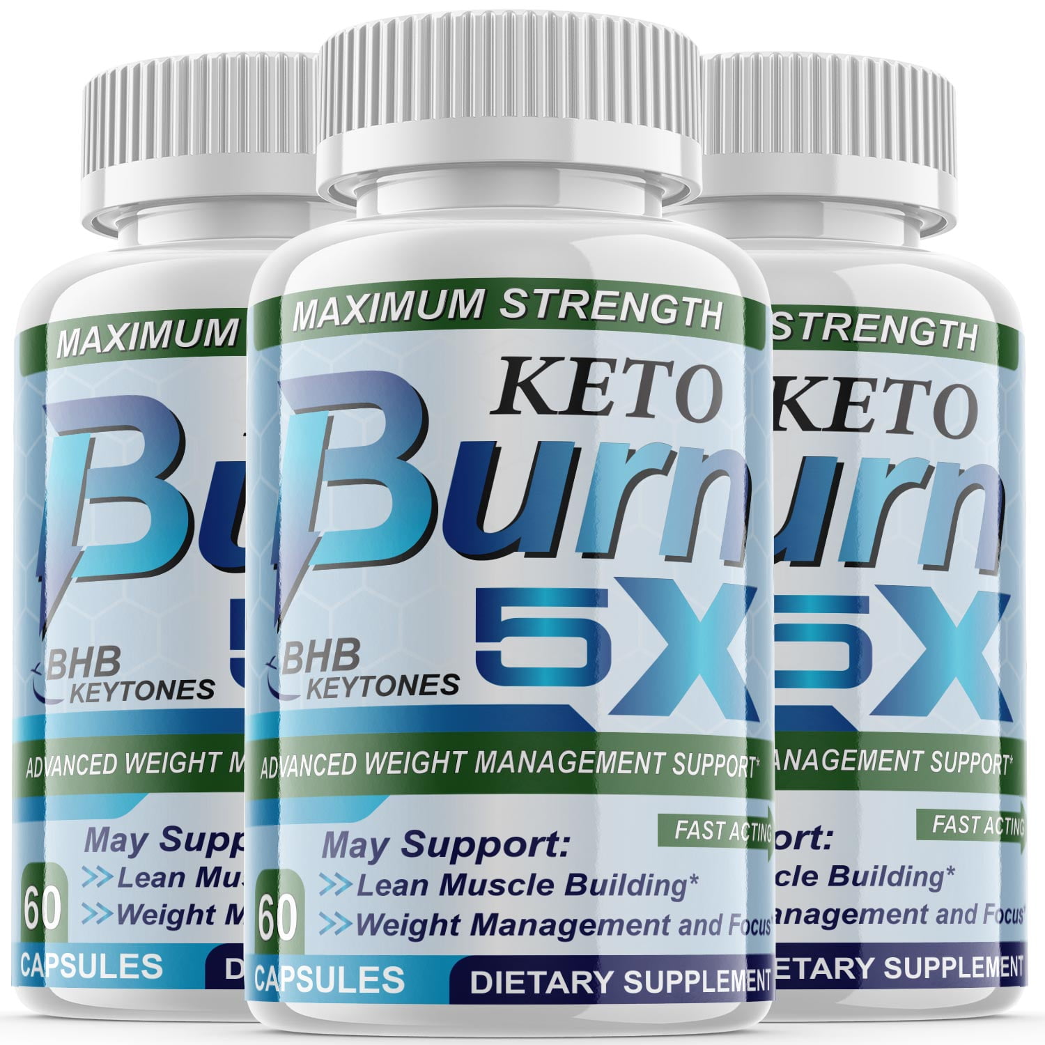 Keto Burn 5X Pills - Keto Burn 5X Advanced Weight Management Support - Appetite Control & Suppressants (180 Pills - 3 Month Supply)