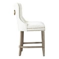 thumbnail image 4 of WestinTrends Wordford 24" Tufted Velvet Counter Stool, Antique Gray/ Cream, 4 of 10