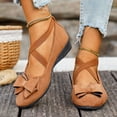 thumbnail image 2 of Rokment Women's Bow Wedge Strappy Ballet Flat for Ladies 2026 Spring Fall Suede Fashion Casual Pointed Toe Low Heel Slip on Dress Shoes B Size 7.5, 2 of 8