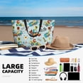 thumbnail image 5 of Pofeuu Cartoon Car Racing Print Beach Bag,Waterproof Sandproof Beach Tote Bag, Large Capacity Foldable Beach Bags for Women, 5 of 7