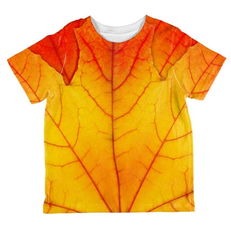 Halloween Autumn Fall Leaf Costume All Over Toddler T Shirt