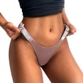thumbnail image 2 of (2-Pack) Rinsvye Panties Thongs for Women Underwear Lace Cotton Women Letter Rhinestones G Underwear Cotton Women String Low Rise Tanga Cotton for Women Size 46 Underwear, 2 of 5